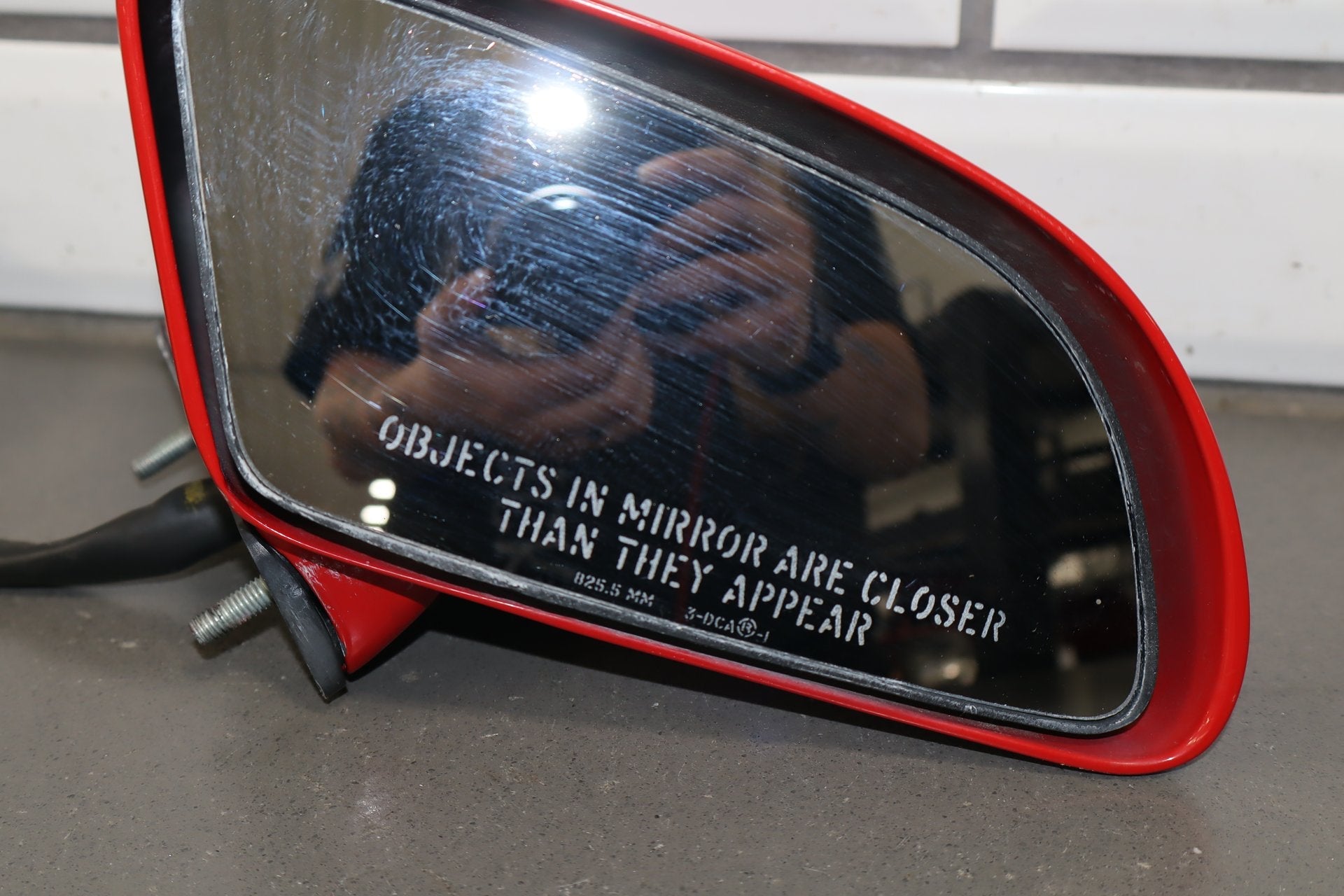 1988-1996 Chevrolet Corvette Right Door Mirror Bright Red 81 10273680