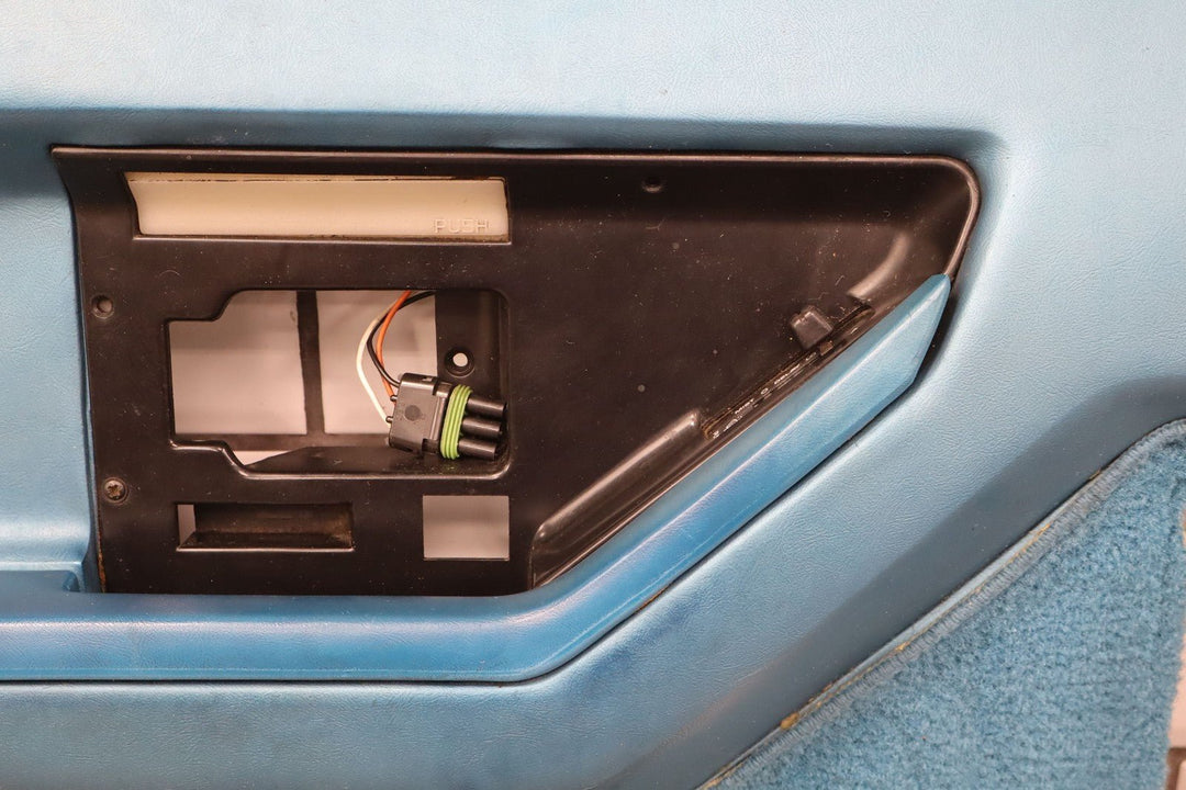 1988 C4 Corvette Pair (2) Med Blue (212) Door Panels W/Handles