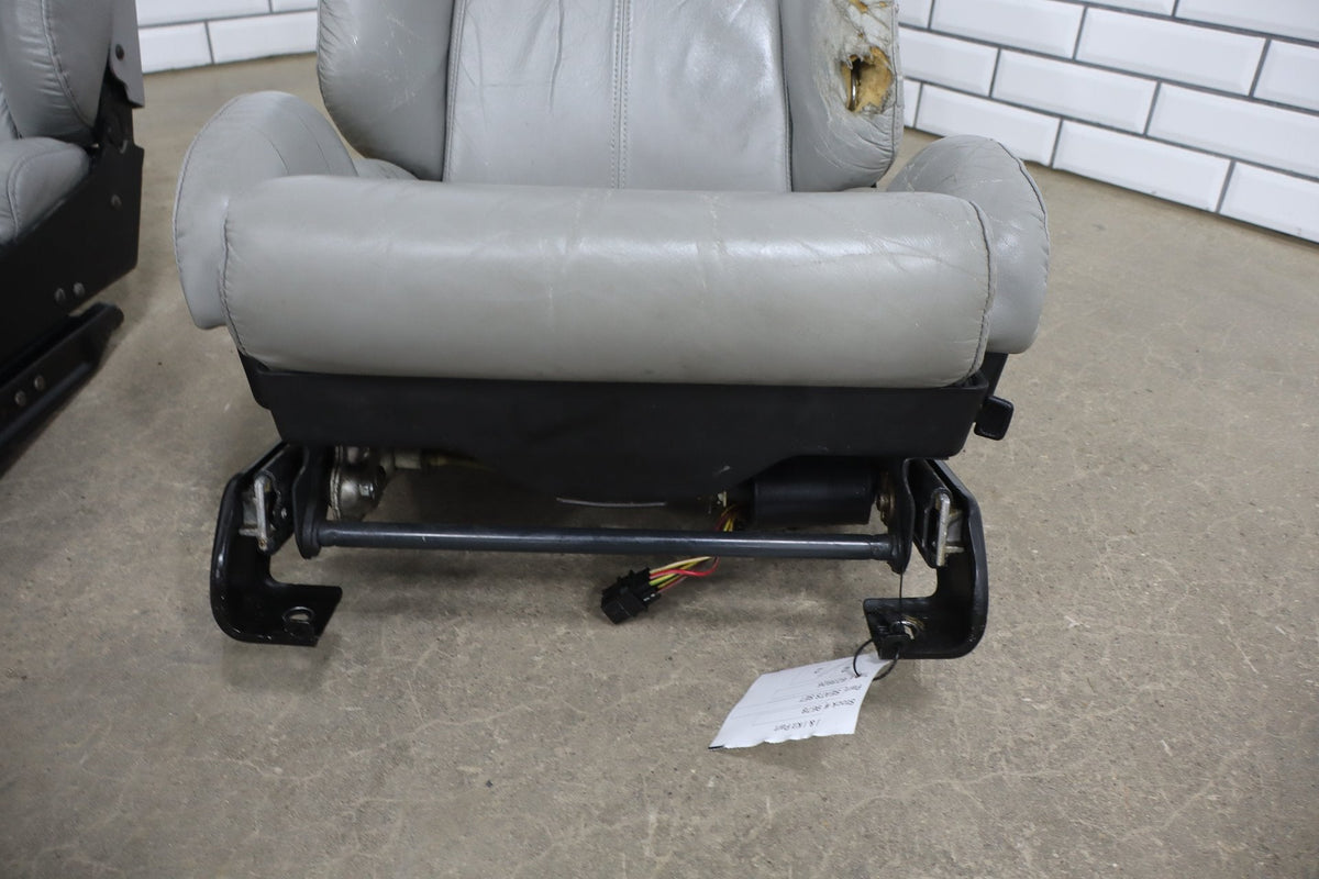 1989-1993 Chevrolet Corvette C4 Power Leather Seats Set | Driver Bolster Torn