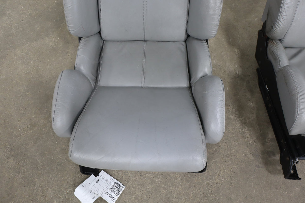1989-1993 Chevrolet Corvette C4 Power Leather Seats Set | Driver Bolster Torn