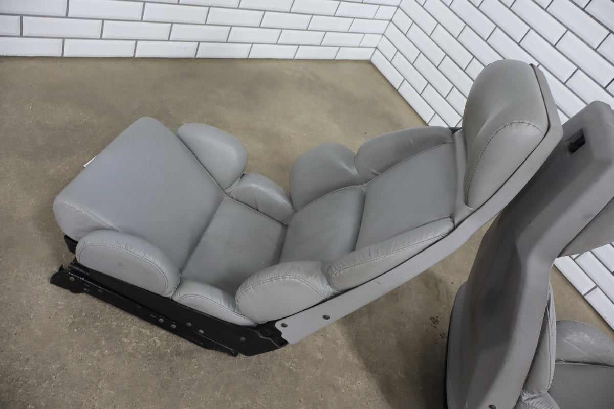 1989-1993 Chevrolet Corvette C4 Power Leather Seats Set | Driver Bolster Torn