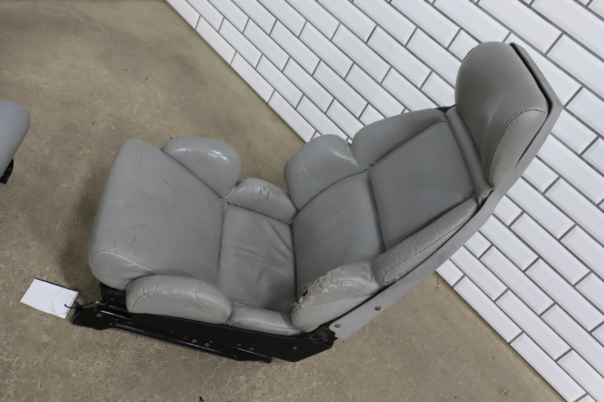 1989-1993 Chevrolet Corvette C4 Power Leather Seats Set | Driver Bolster Torn