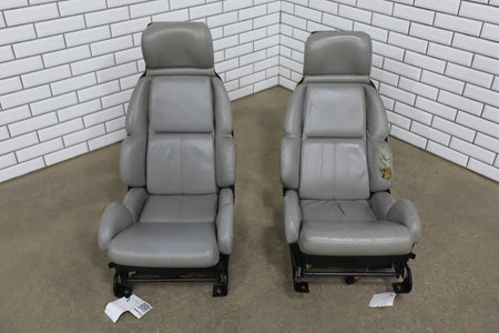 1989-1993 Chevrolet Corvette C4 Power Leather Seats Set | Driver Bolster Torn