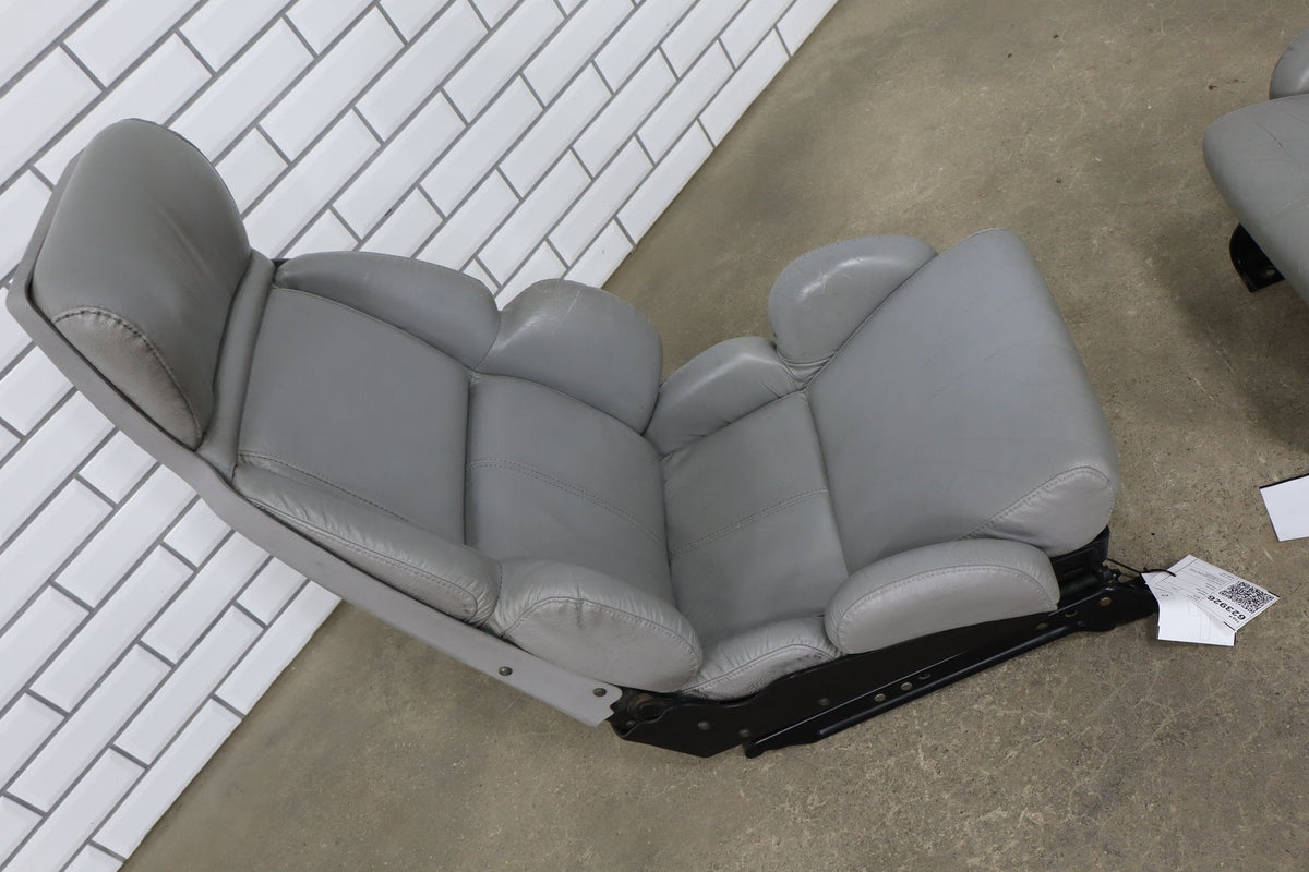 1989-1993 Chevrolet Corvette C4 Power Leather Seats Set | Driver Bolster Torn