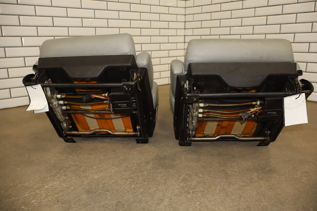 1989-1993 Chevrolet Corvette C4 Power Leather Seats Set | Driver Bolster Torn