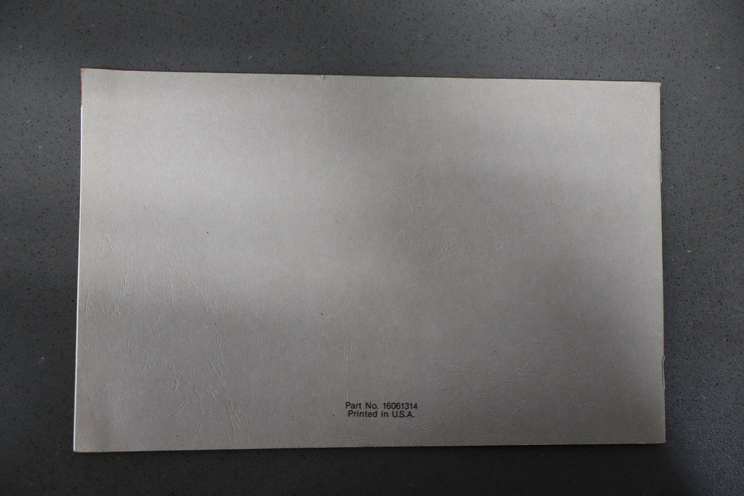 1989 Chevrolet Corvette Owners Manuals W/Pouch