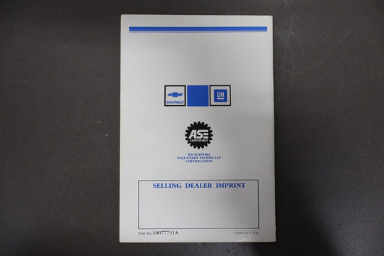 1989 Chevrolet Corvette Owners Manuals W/Pouch