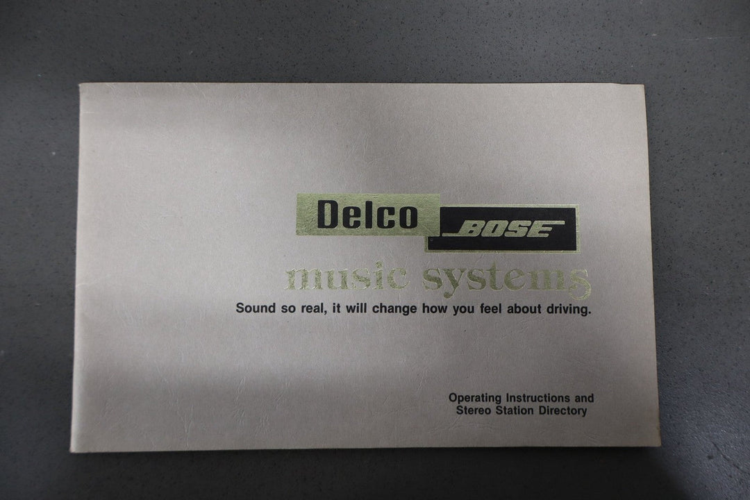 1989 Chevrolet Corvette Owners Manuals W/Pouch