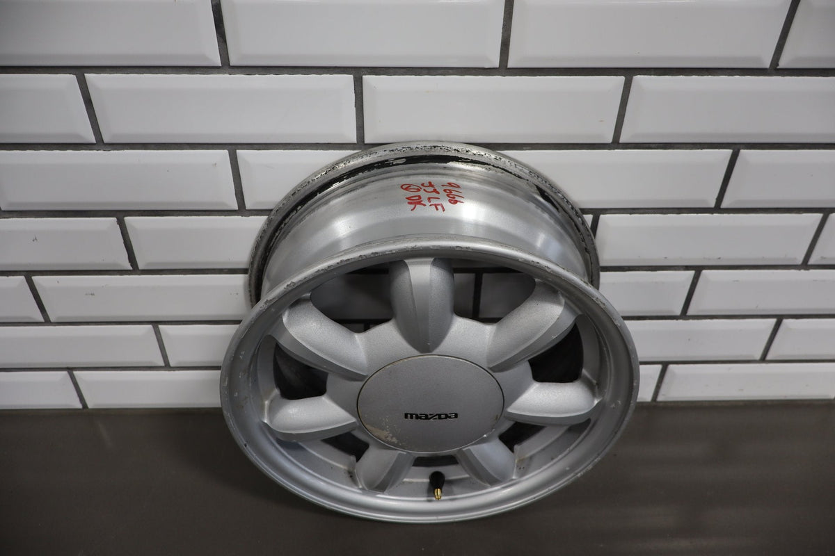 1990-1992 Mazda Miata NA Single (1) 14x5.5 Silver Daisy Wheel W/Center Cap