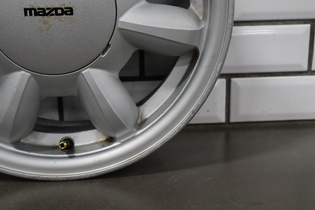 1990-1992 Mazda Miata NA Single (1) 14x5.5 Silver Daisy Wheel W/Center Cap