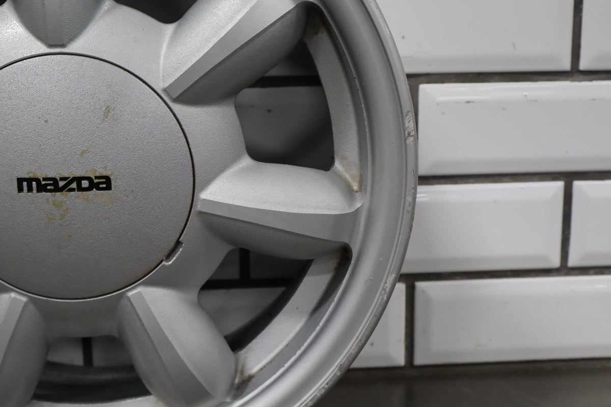 1990-1992 Mazda Miata NA Single (1) 14x5.5 Silver Daisy Wheel W/Center Cap
