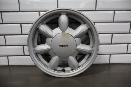 1990-1992 Mazda Miata NA Single (1) 14x5.5 Silver Daisy Wheel W/Center Cap