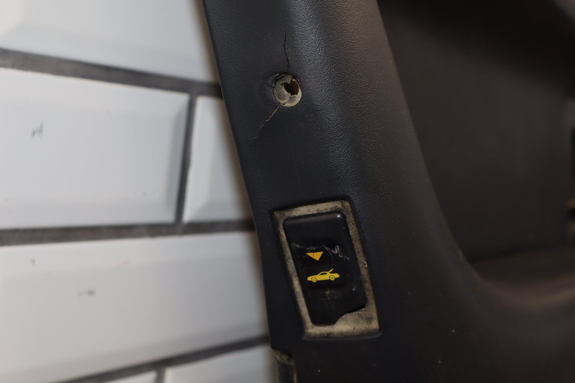1990-1993 Chevrolet Corvette C4 - Left Front Door Trim Panel Black