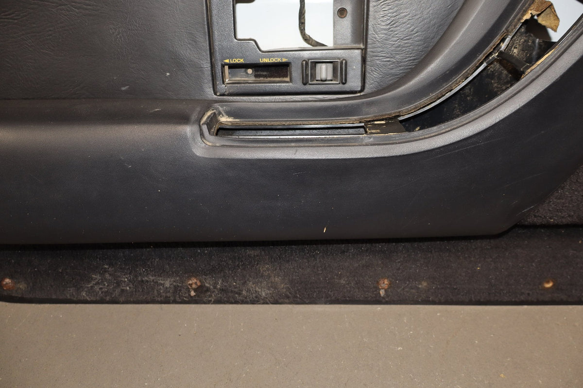 1990-1993 Chevrolet Corvette C4 - Left Front Door Trim Panel Black