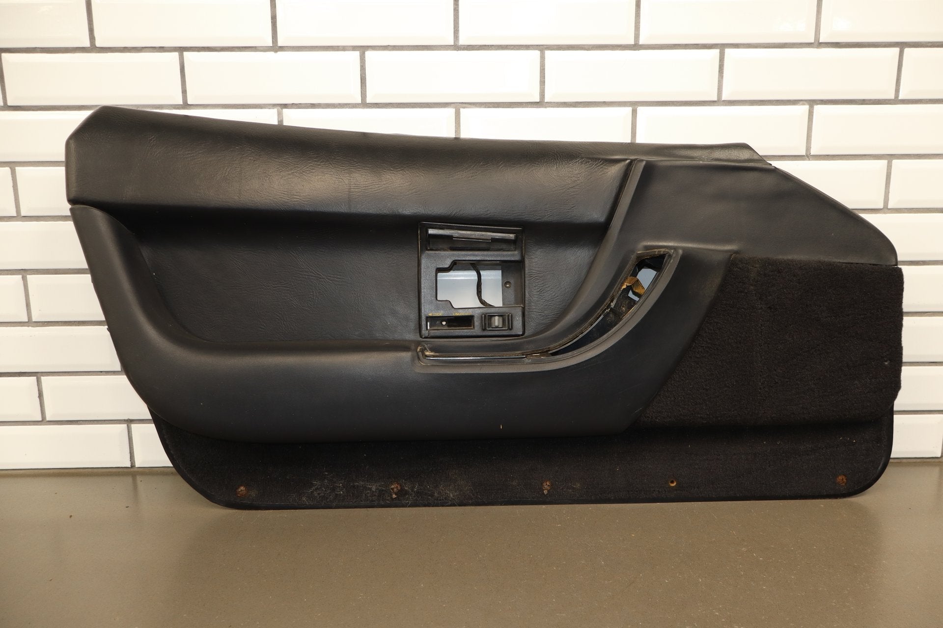 1990-1993 Chevrolet Corvette C4 - Left Front Door Trim Panel Black