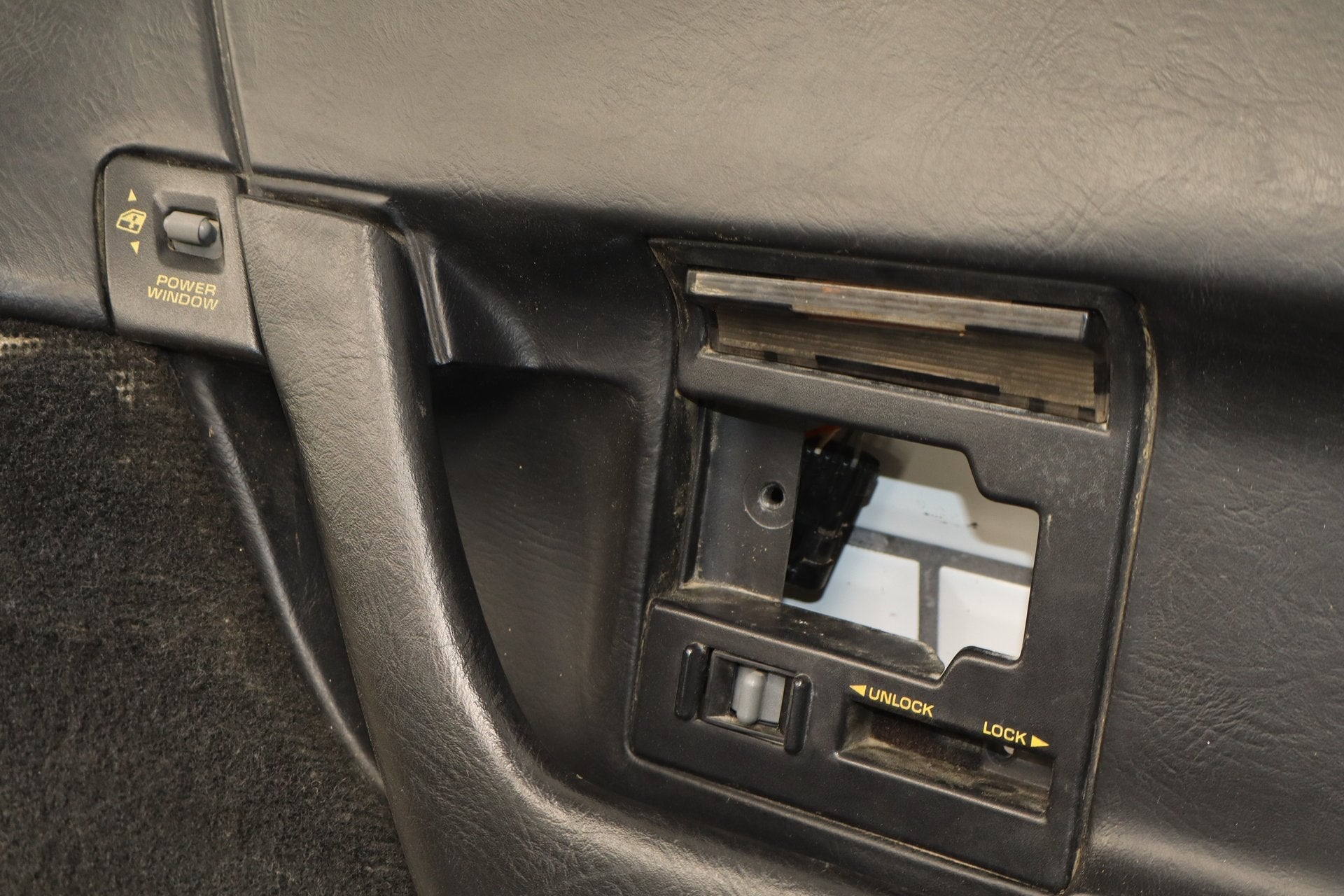 1990-1993 Chevrolet Corvette C4 - Right Front Door Trim Panel Black