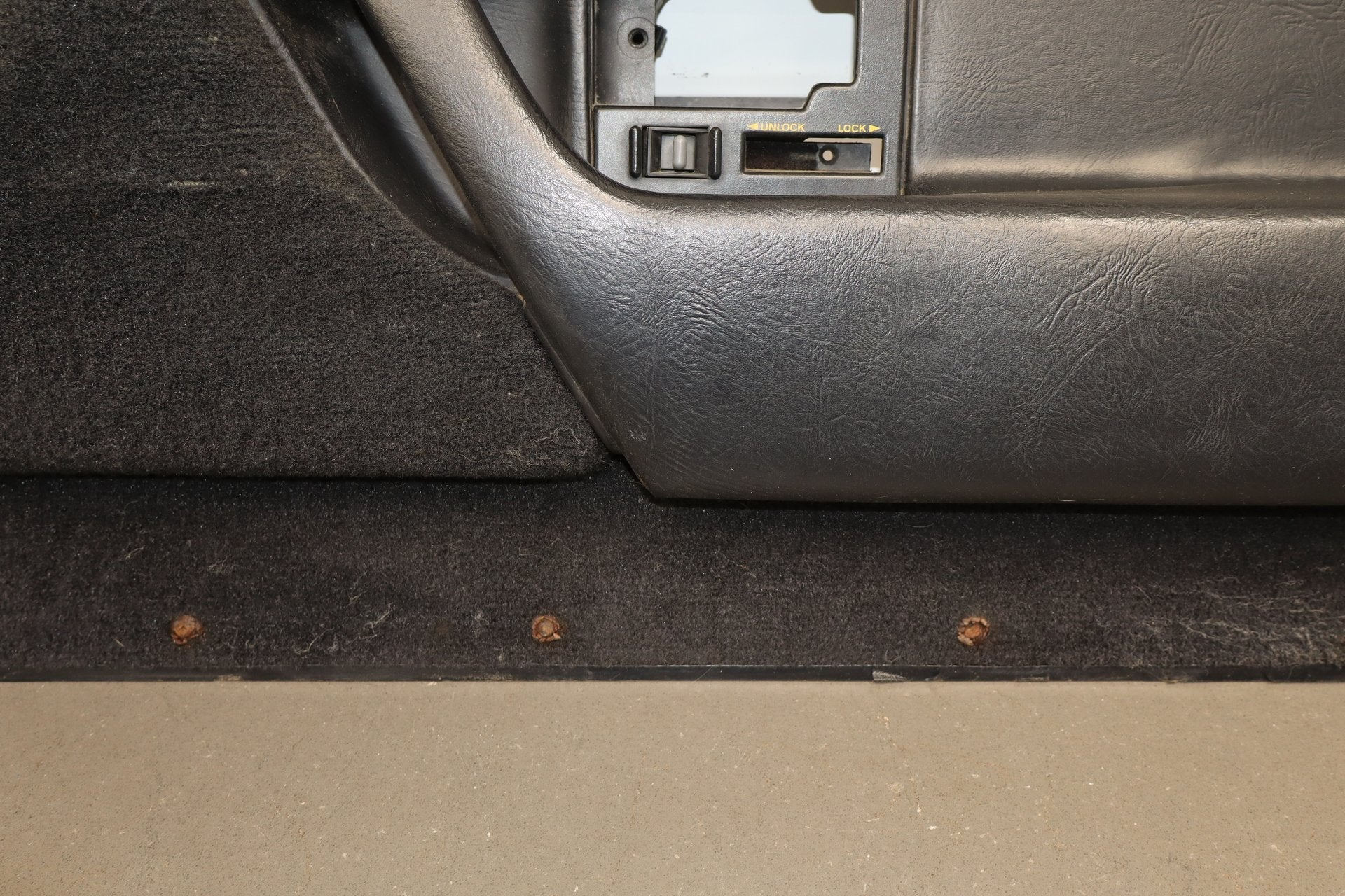 1990-1993 Chevrolet Corvette C4 - Right Front Door Trim Panel Black