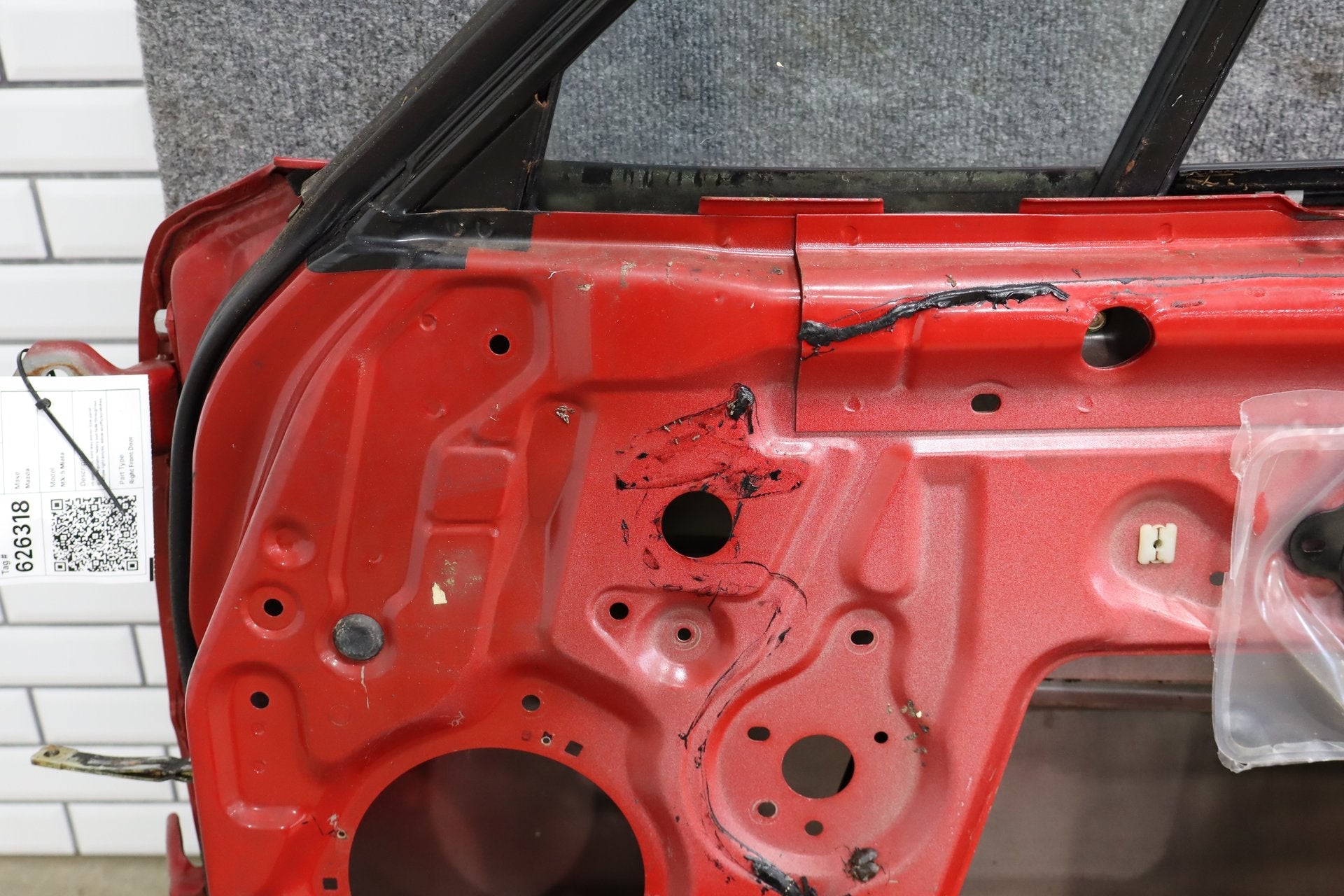 1990-1997 Mazda MX-5 Miata Right Front Door Classic Red SU NAY45802XB