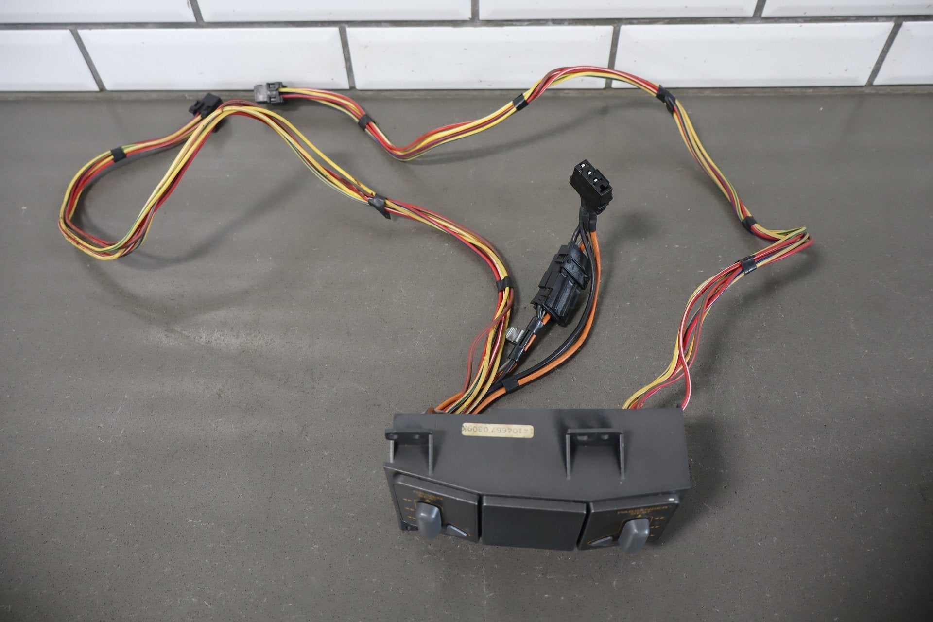 1991-1993 Corvette Console Mounted Power Seat Switch Orange Lettering