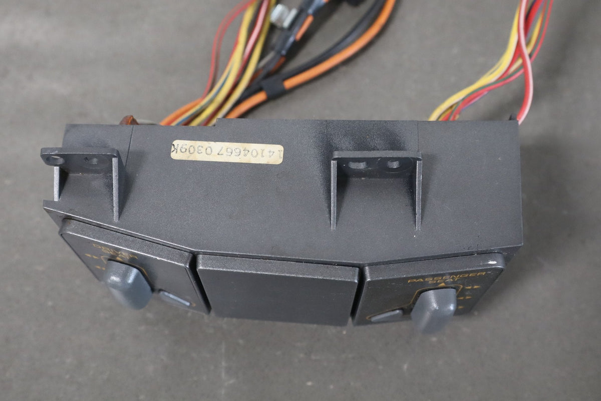 1991-1993 Corvette Console Mounted Power Seat Switch Orange Lettering