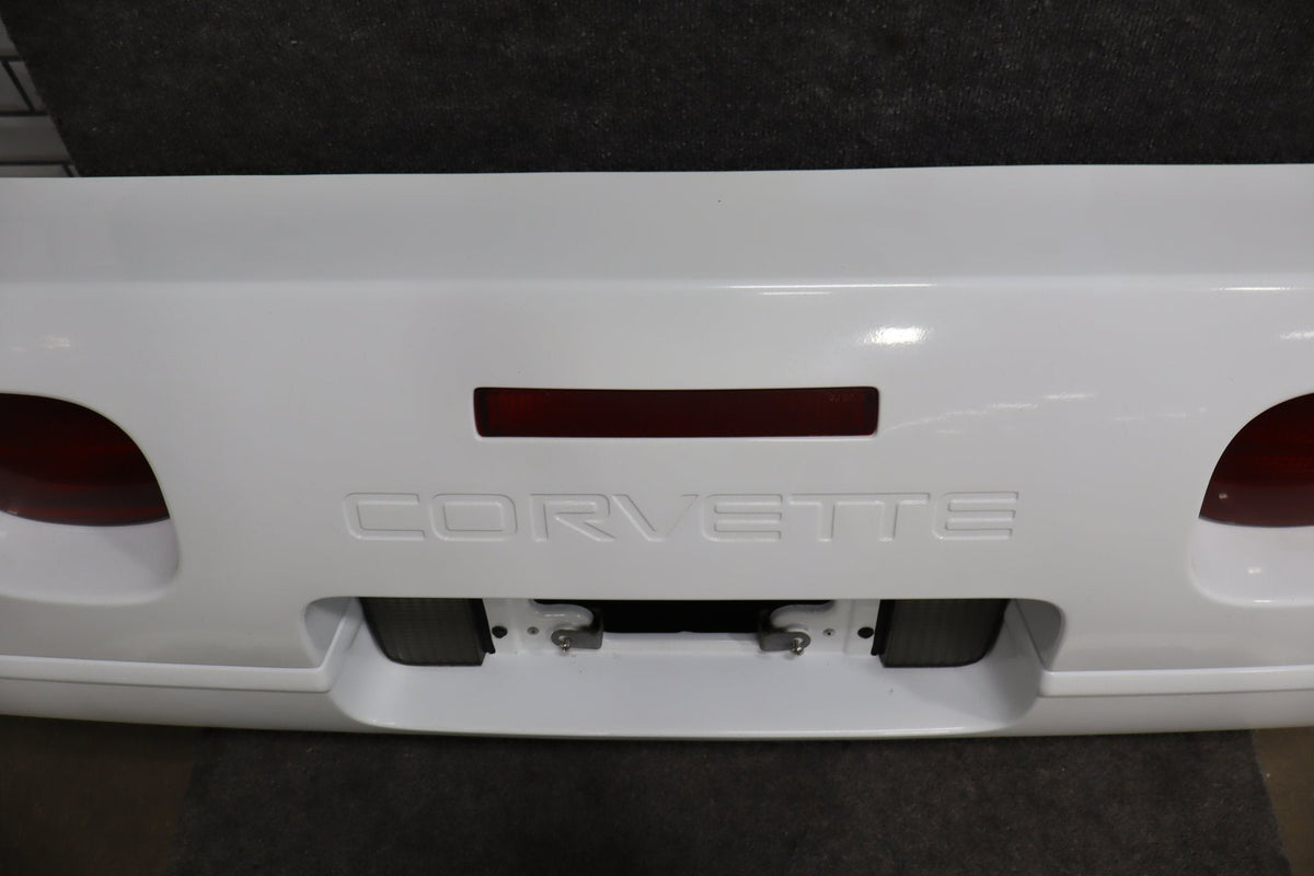 1991-1996 C4 Corvette Base Model OEM Rear Bumper W/Lamp Finish Panel Artic White