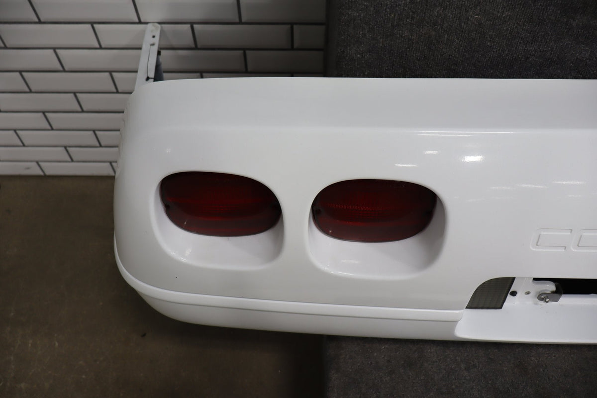 1991-1996 C4 Corvette Base Model OEM Rear Bumper W/Lamp Finish Panel Artic White