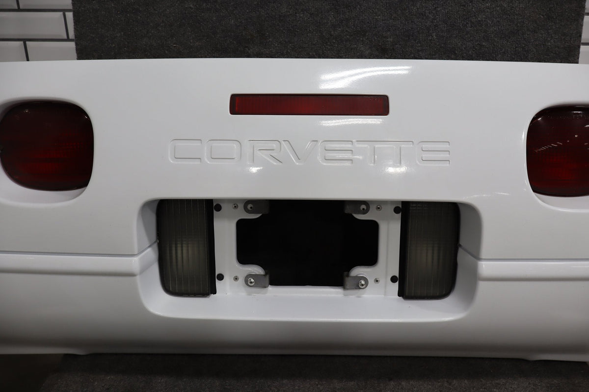 1991-1996 C4 Corvette Base Model OEM Rear Bumper W/Lamp Finish Panel Artic White
