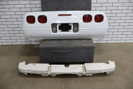 1991-1996 C4 Corvette Base Model OEM Rear Bumper W/Lamp Finish Panel Artic White