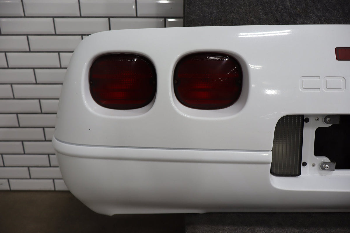 1991-1996 C4 Corvette Base Model OEM Rear Bumper W/Lamp Finish Panel Artic White