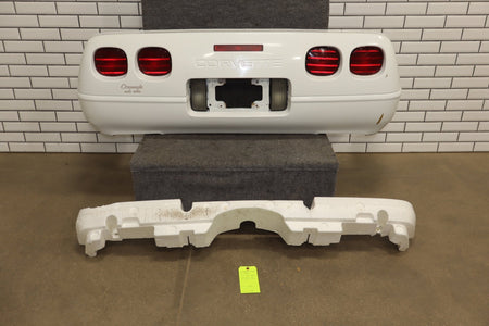 1991-1996 C4 Corvette Base Model OEM Rear Bumper W/Lights Finish Panel Artic White