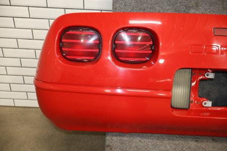 1991-1996 C4 Corvette Base Model OEM Rear Bumper W/Lights Finish Panel Bright Red