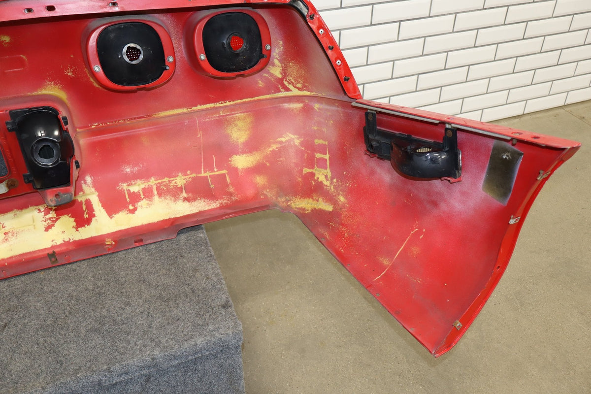 1991-1996 C4 Corvette Base Model OEM Rear Bumper W/Lights Finish Panel Bright Red