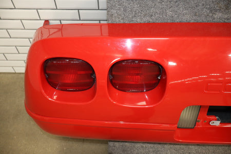 1991-1996 C4 Corvette Base Model OEM Rear Bumper W/Lights Finish Panel Bright Red