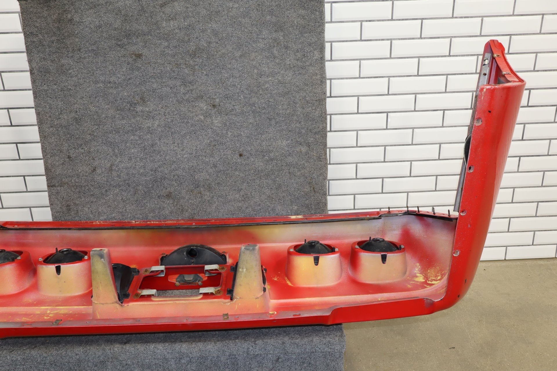 1991-1996 C4 Corvette Base Model OEM Rear Bumper W/Lights Finish Panel Bright Red