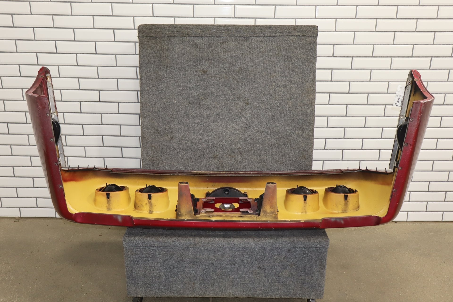 1991-1996 C4 Corvette Base Model OEM Rear Bumper W/Lights Finish Panel Dark Red