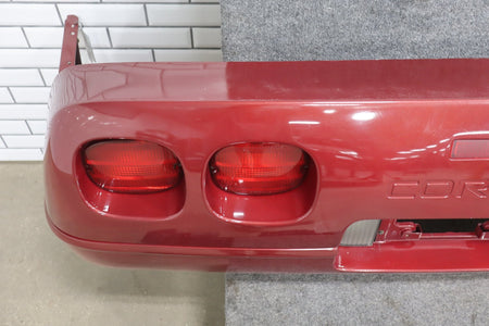 1991-1996 C4 Corvette Base Model OEM Rear Bumper W/Lights Finish Panel Dark Red