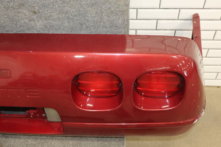 1991-1996 C4 Corvette Base Model OEM Rear Bumper W/Lights Finish Panel Dark Red