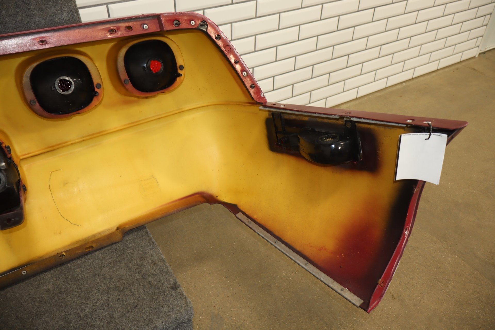 1991-1996 C4 Corvette Base Model OEM Rear Bumper W/Lights Finish Panel Dark Red