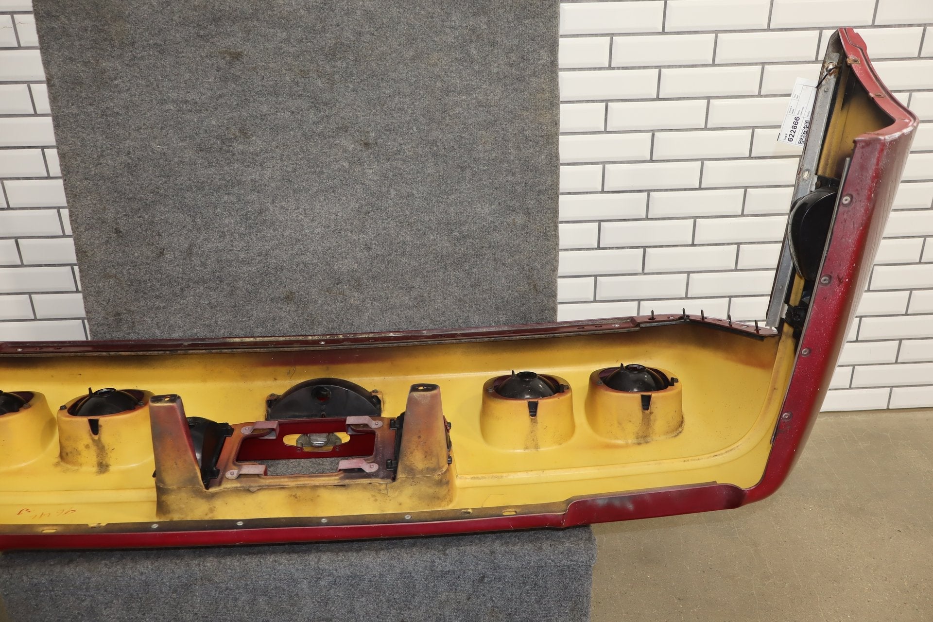 1991-1996 C4 Corvette Base Model OEM Rear Bumper W/Lights Finish Panel Dark Red