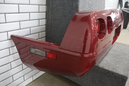 1991-1996 C4 Corvette Base Model OEM Rear Bumper W/Lights Finish Panel Dark Red