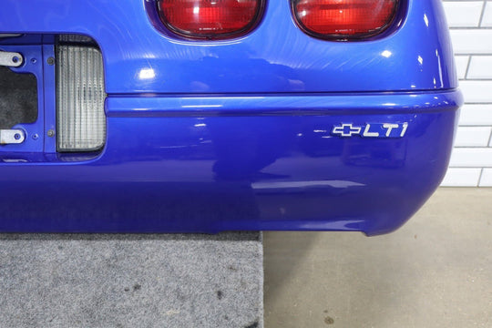 1991 - 1996 C4 Corvette Rear Bumper W/Lights Finish Panel Dark Blue OEM