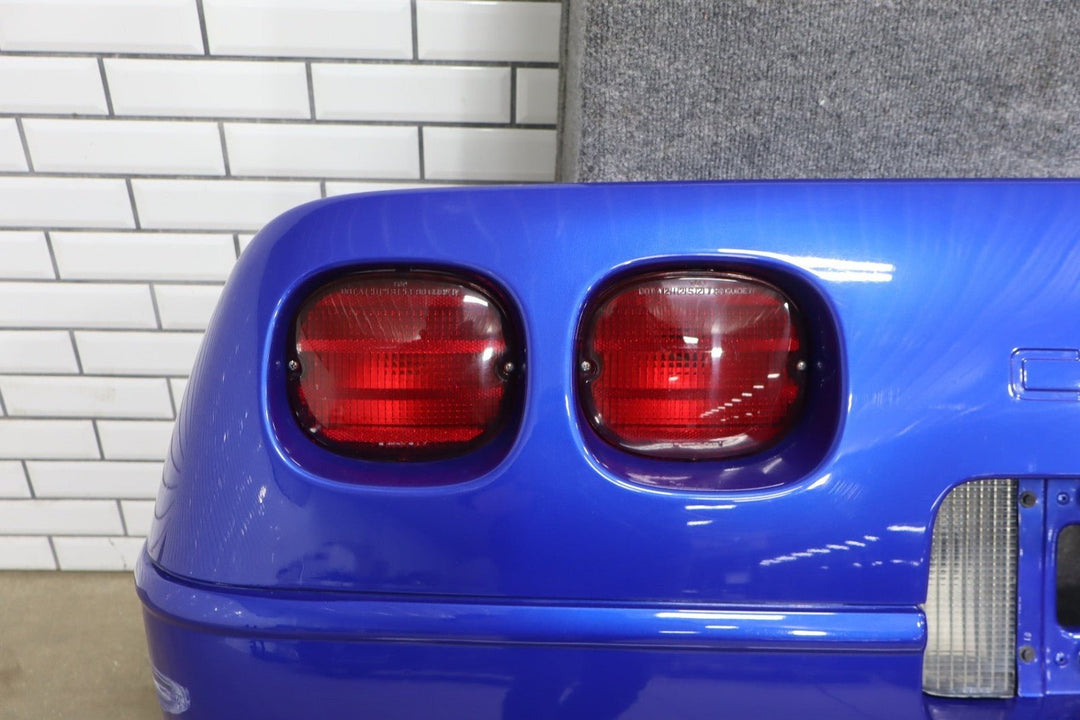 1991 - 1996 C4 Corvette Rear Bumper W/Lights Finish Panel Dark Blue OEM