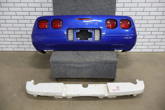 1991 - 1996 C4 Corvette Rear Bumper W/Lights Finish Panel Dark Blue OEM