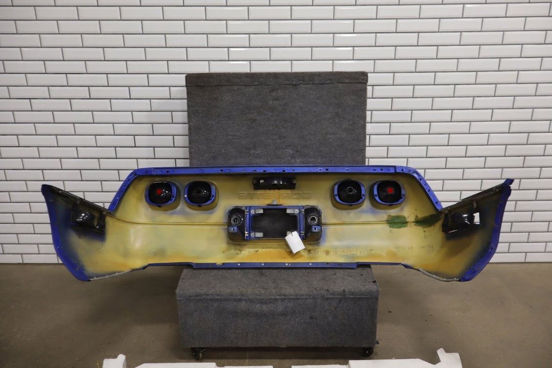 1991 - 1996 C4 Corvette Rear Bumper W/Lights Finish Panel Dark Blue OEM