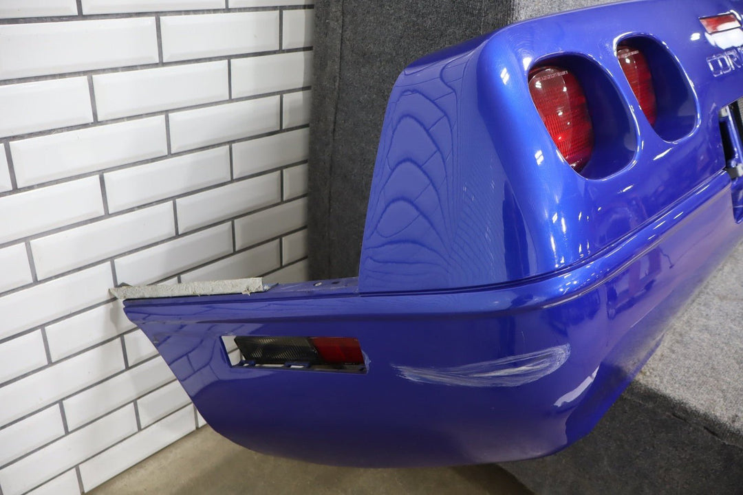 1991 - 1996 C4 Corvette Rear Bumper W/Lights Finish Panel Dark Blue OEM