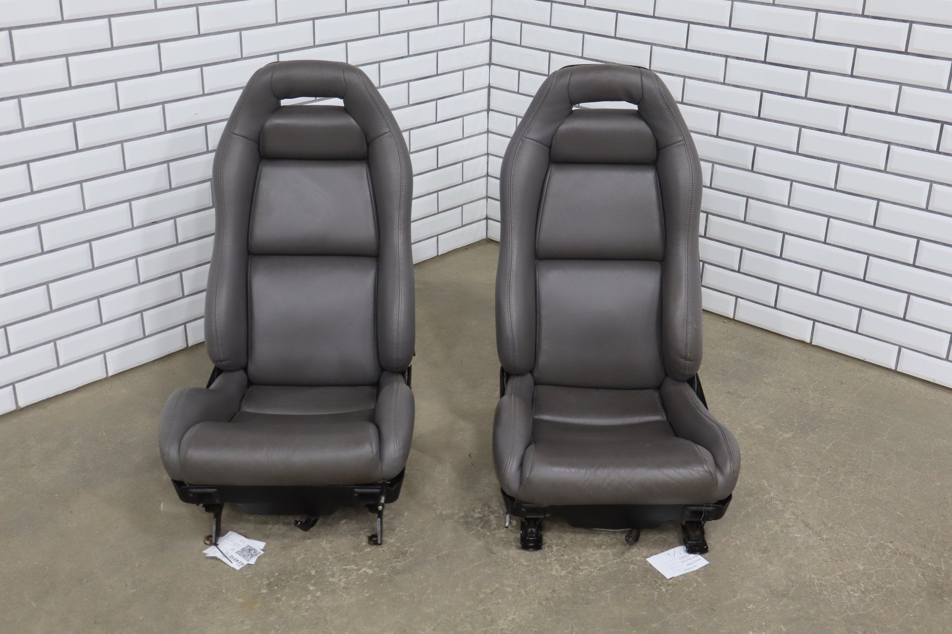 1992-1995 Dodge Viper RT/10 Gray Leather Seats Pair OEM Low Mile 15k