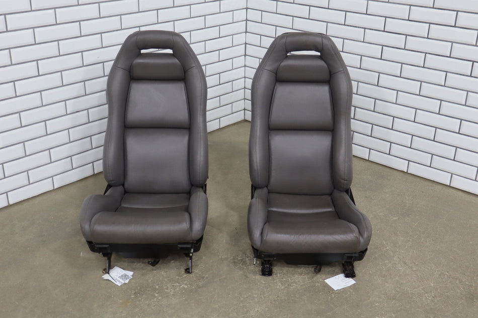 1992-1995 Dodge Viper RT/10 Gray Leather Seats Pair OEM Low Mile 15k