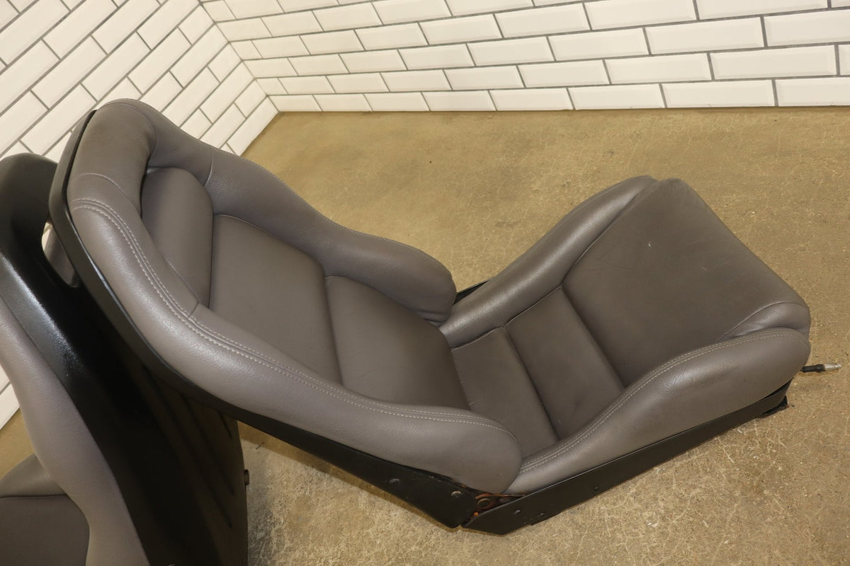 1992-1995 Dodge Viper RT/10 Gray Leather Seats Pair OEM Low Mile 15k