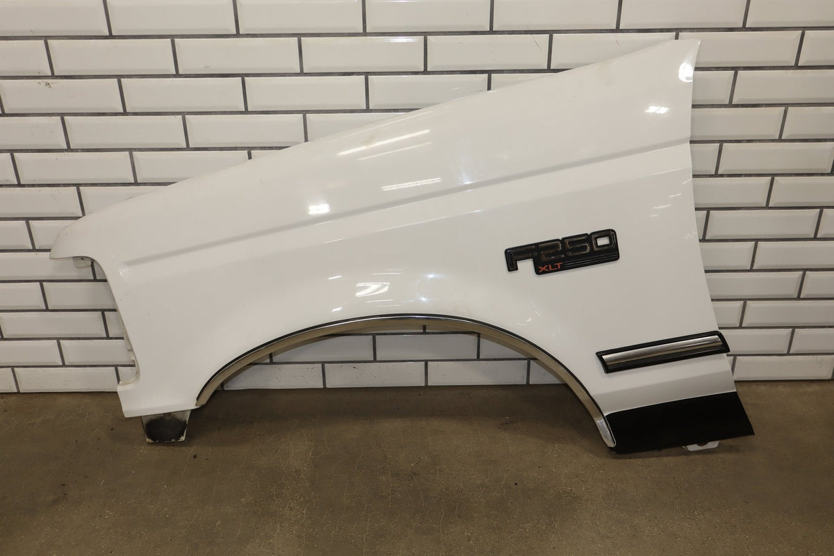 1992-1997 Ford Series OBS F150 F250 F350 Driver Left LH Fender Oxford White