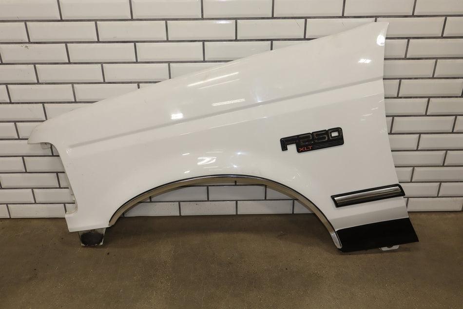 1992-1997 Ford Series OBS F150 F250 F350 Driver Left LH Fender Oxford White